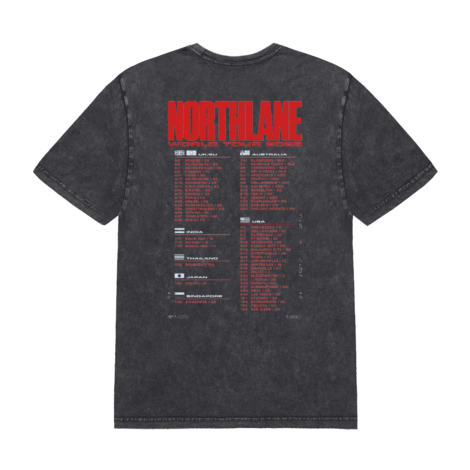 2025 World Tour Tee - Northlane | Official Merchandise